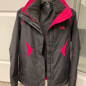 The North Face Women Boundary Triclimate 3 in 1 jacket fleece Black Pink S